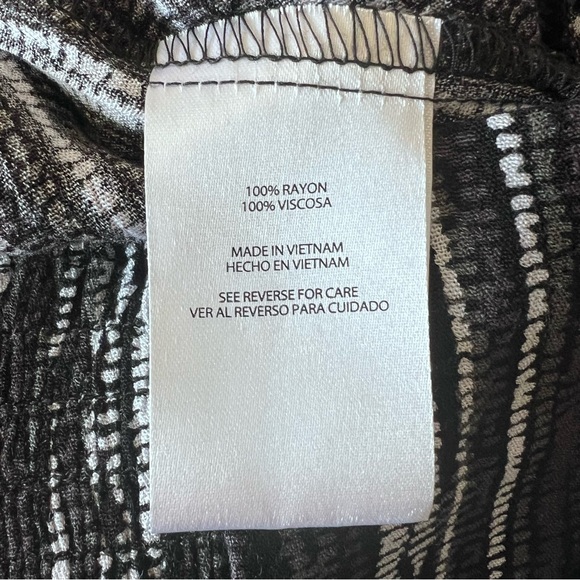 Hi Rise Wide Leg Smocked Wide Elastic Waistband Drawcord Pants Large - Picture 8 of 12